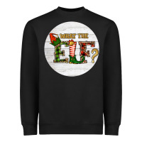 Black What The Elf Christmas Heavyweight Sweatshirt - RanaPortraitStore