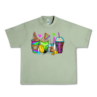 Oil Green nail art coffee cups Urban Heavy Tee - Zillion Design Studio