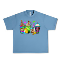 Pebble Blue nail art coffee cups Urban Heavy Tee - Zillion Design Studio