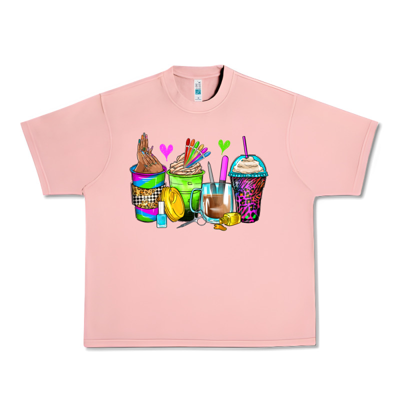 Nail Art Coffee Cups Urban Heavy Tee by Zillion Design Studio | Teevron