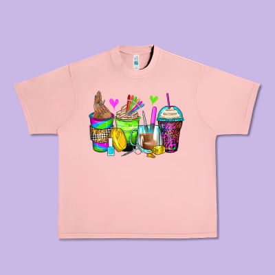 Nail Art Coffee Cups Urban Heavy Tee Designed By Zillion Design Studio