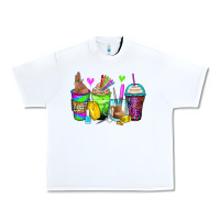 White nail art coffee cups Urban Heavy Tee - Zillion Design Studio