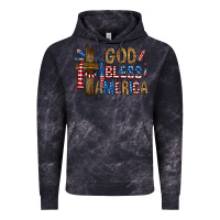 Cloud Black god  bless america with cross Vintage Hoodie - RanaPortraitStore