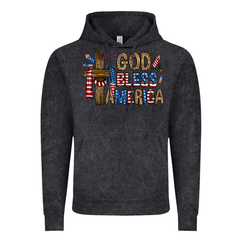 God  Bless America With Cross Vintage Hoodie by RanaPortraitStore | Teevron