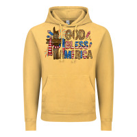 Vintage Mustard god  bless america with cross Vintage Hoodie - RanaPortraitStore