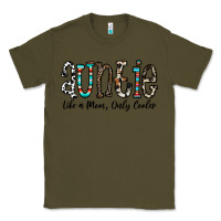 Army Green auntie  like a mom, only cooler Classic Tee - CowhideDigitalArt