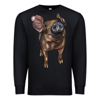 Black baby duroc pig Premium Sweatshirt - LillyAllenDesigns