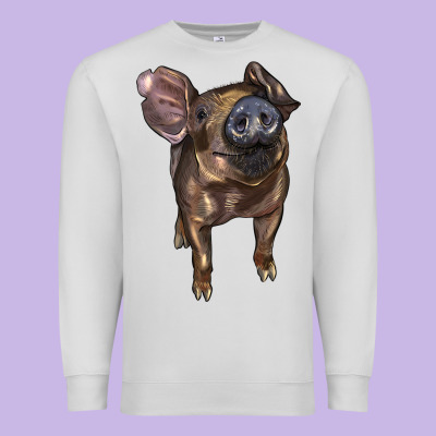 Baby Duroc Pig Premium Sweatshirt Designed By Lillyallendesigns