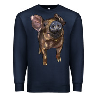 Navy baby duroc pig Premium Sweatshirt - LillyAllenDesigns