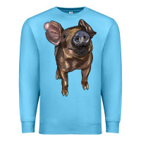 Ocean Blue baby duroc pig Premium Sweatshirt - LillyAllenDesigns