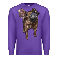 Purple baby duroc pig Premium Sweatshirt - LillyAllenDesigns