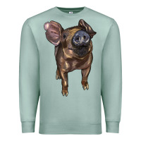 Seafoam baby duroc pig Premium Sweatshirt - LillyAllenDesigns