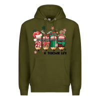 Army Green teacher christmas Premium Hoodie - MaliasSmallBusiness