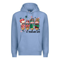 Colony Blue teacher christmas Premium Hoodie - MaliasSmallBusiness