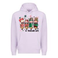 Lilac teacher christmas Premium Hoodie - MaliasSmallBusiness