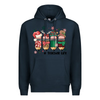 Navy teacher christmas Premium Hoodie - MaliasSmallBusiness