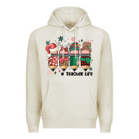 Oatmeal Heather teacher christmas Premium Hoodie - MaliasSmallBusiness