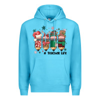 Ocean Blue teacher christmas Premium Hoodie - MaliasSmallBusiness