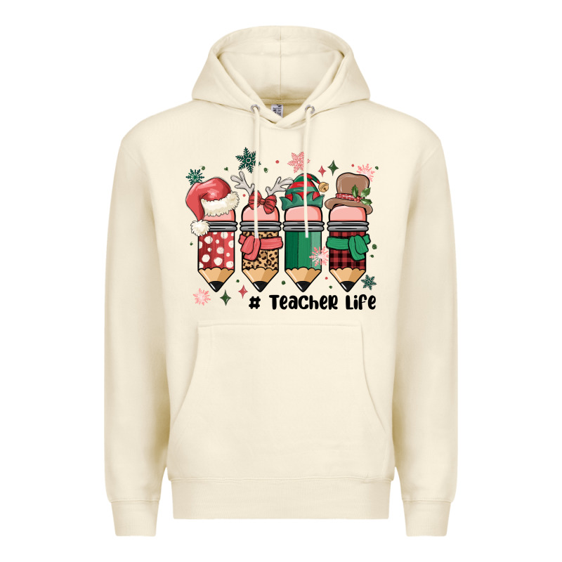 Teacher Christmas Premium Hoodie by MaliasSmallBusiness | Teevron