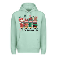 Seafoam teacher christmas Premium Hoodie - MaliasSmallBusiness