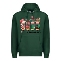Sports Green teacher christmas Premium Hoodie - MaliasSmallBusiness
