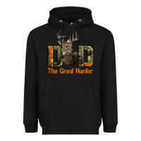 Black Western Dad The Great Deer Hunter Heavyweight Hoodie - LillyAllenDesigns