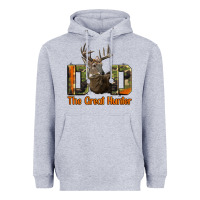 Heather Grey Western Dad The Great Deer Hunter Heavyweight Hoodie - LillyAllenDesigns
