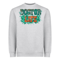 Heather Grey doctor life Heavyweight Sweatshirt - texasbilliewilder
