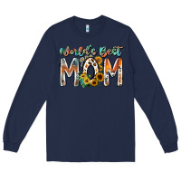 Navy world is best mom Long Sleeve Tee - RacoonDesign