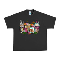 Pigment Black floral coffee cups Urban Heavy Tee - Zillion Design Studio