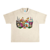 Sandshell floral coffee cups Urban Heavy Tee - Zillion Design Studio
