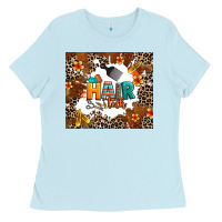 Baby Blue hair tech Ladies Tee - AdoDesignShop