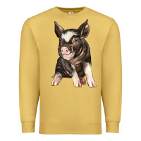 Antique Gold baby berkshire pig Premium Sweatshirt - LillyAllenDesigns