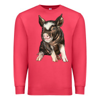 Cardinal baby berkshire pig Premium Sweatshirt - LillyAllenDesigns