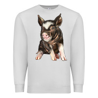 Dove Grey baby berkshire pig Premium Sweatshirt - LillyAllenDesigns