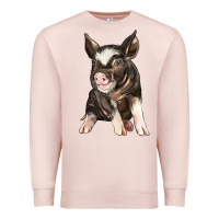 Pale Pink baby berkshire pig Premium Sweatshirt - LillyAllenDesigns