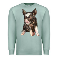 Seafoam baby berkshire pig Premium Sweatshirt - LillyAllenDesigns