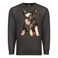 Smoke baby berkshire pig Premium Sweatshirt - LillyAllenDesigns