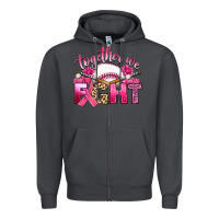 Smoke breast cancer together we fight with baseball Zipper Hoodie - Artiststas