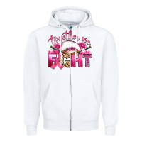 White breast cancer together we fight with baseball Zipper Hoodie - Artiststas