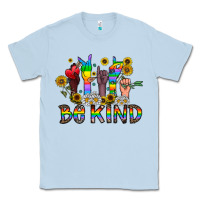 Dusty Blue be kind Classic Tee - CowhideDigitalArt