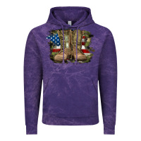 Cloud Purple american flag with army boots Vintage Hoodie - RanaPortraitStore