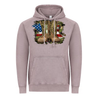 Vintage Zinc american flag with army boots Vintage Hoodie - RanaPortraitStore