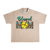 French Oak western blessed mom with softball Urban Heavy Tee - texasbilliewilder