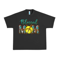 Pigment Black western blessed mom with softball Urban Heavy Tee - texasbilliewilder