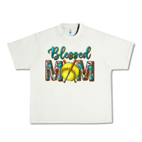 Pistachio western blessed mom with softball Urban Heavy Tee - texasbilliewilder