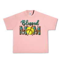 Salmon western blessed mom with softball Urban Heavy Tee - texasbilliewilder