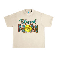 Sandshell western blessed mom with softball Urban Heavy Tee - texasbilliewilder