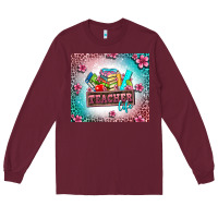 Burgundy teacher life Long Sleeve Tee - AdoDesignShop