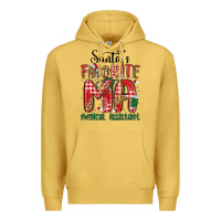 Antique Gold santa favorite medical assistant Premium Hoodie - MaliasSmallBusiness